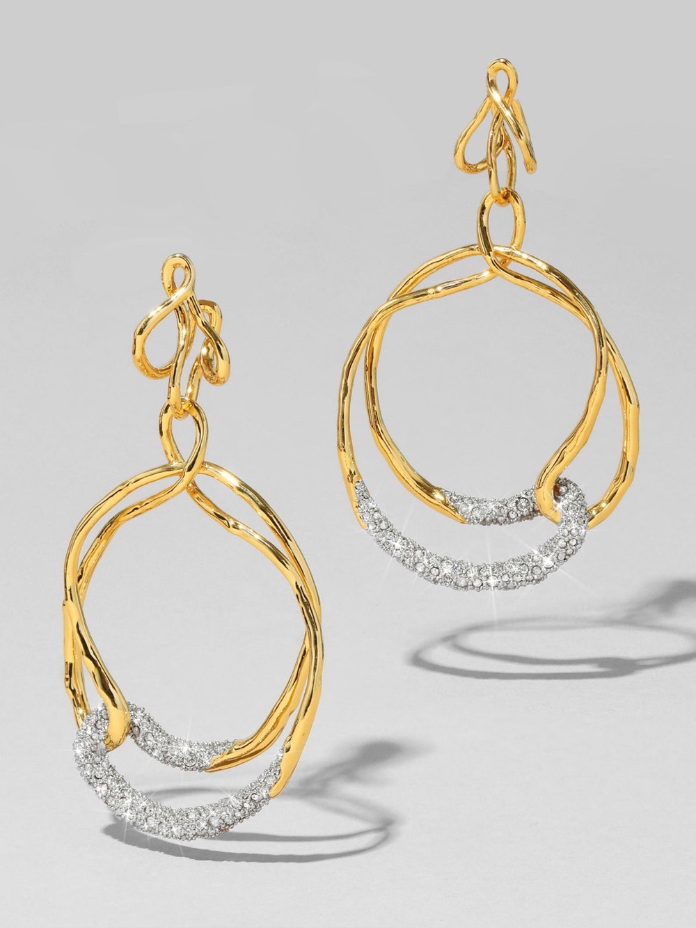 Alexis Bittar Solanales Twisted Drop Hoop Earrings